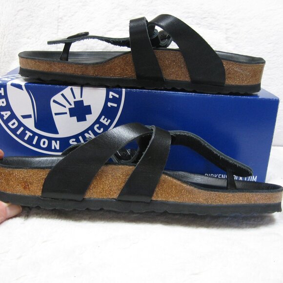 Tatami by Birkenstock Exquisite ADANA, like GIZEH. Black Leather 40 R US W 9 M 7 - Picture 4 of 8
